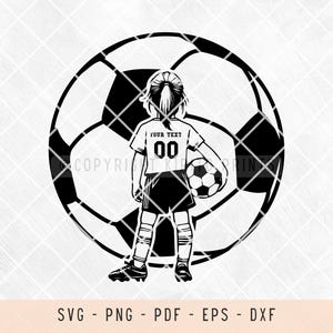Customize soccer player svg, soccer, soccer svg, soccer girl, png, clipart, svg files for laser, svg files for shirts, svg files for cricut