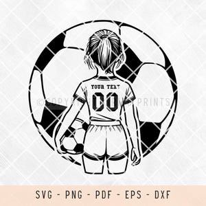 Customize soccer player svg, soccer, soccer svg, soccer girl, png, clipart, svg files for laser, svg files for shirts, svg files for cricut