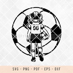 Customize soccer player svg, soccer, soccer svg, soccer girl, png, clipart, svg files for laser, svg files for shirts, svg files for cricut