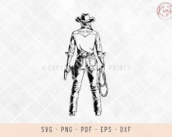 Cowgirl SVG: Western Girl with Hat, Rodeo Design (Digital Files)