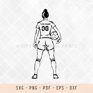 Customize soccer player svg, soccer, soccer svg, soccer girl, png, clipart, svg files for laser, svg files for shirts, svg files for cricut