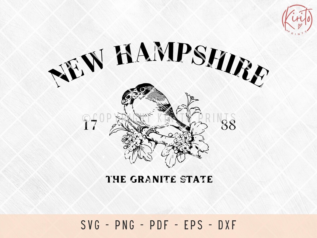 New Hampshire SVG: US State Outline, Laser Cut Files (digital Download ...