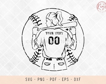Softball, softball svg, softball png, personalized gift, softball girl png, svg files for laser, svg files for shirts, svg files for cricut
