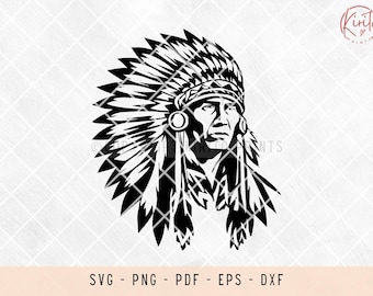 Indian chief, indian chief svg, indian chief png, indian chief head svg, american indian, american indian svg, svg, png, indian warrior, pod