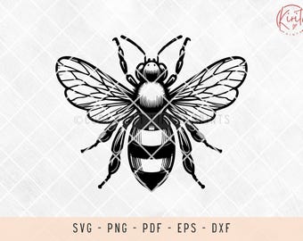 Contour d'abeille SVG : fichier de coupe insecte pour Cricut, chemises (téléchargement numérique)