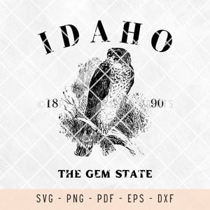Idaho State Outline SVG: US Map, Laser Cut Files (Digital Download)