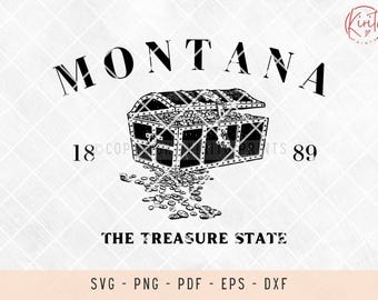 Esquema SVG de Montana: Archivo de estado de EE. UU. para Cricut (Descarga digital)