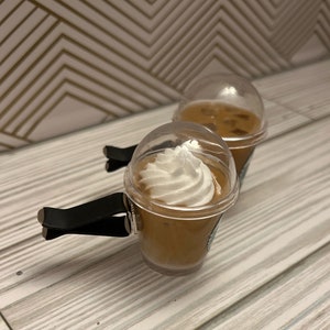 Coffee vent clip Starbucks coffee lover small gift for any coffee lover car vent clip venti grande tall coffee image 6