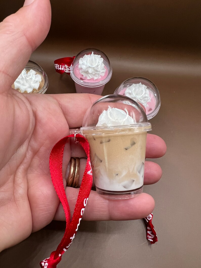 Starbucks Ornament Coffee Latte Iced Coffee Christmas Etsy