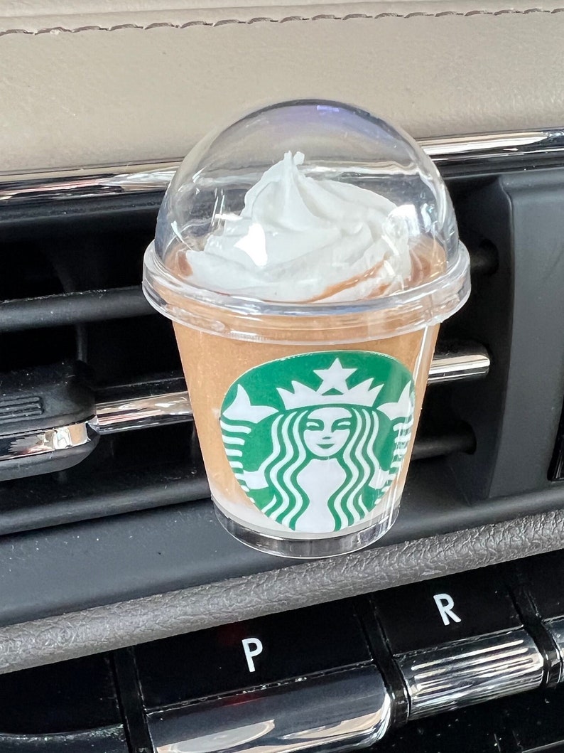 Coffee vent clip Starbucks coffee lover small gift for any coffee lover car vent clip venti grande tall coffee image 2