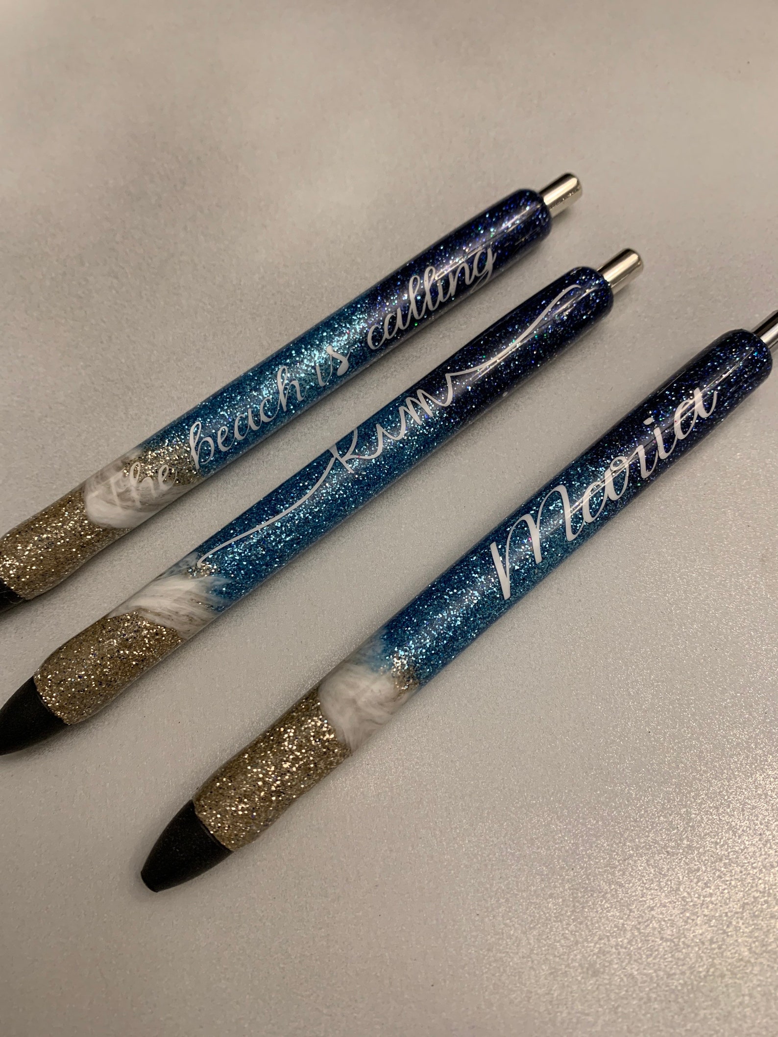 Custom glitter pensrefillable black ink gel pens Etsy