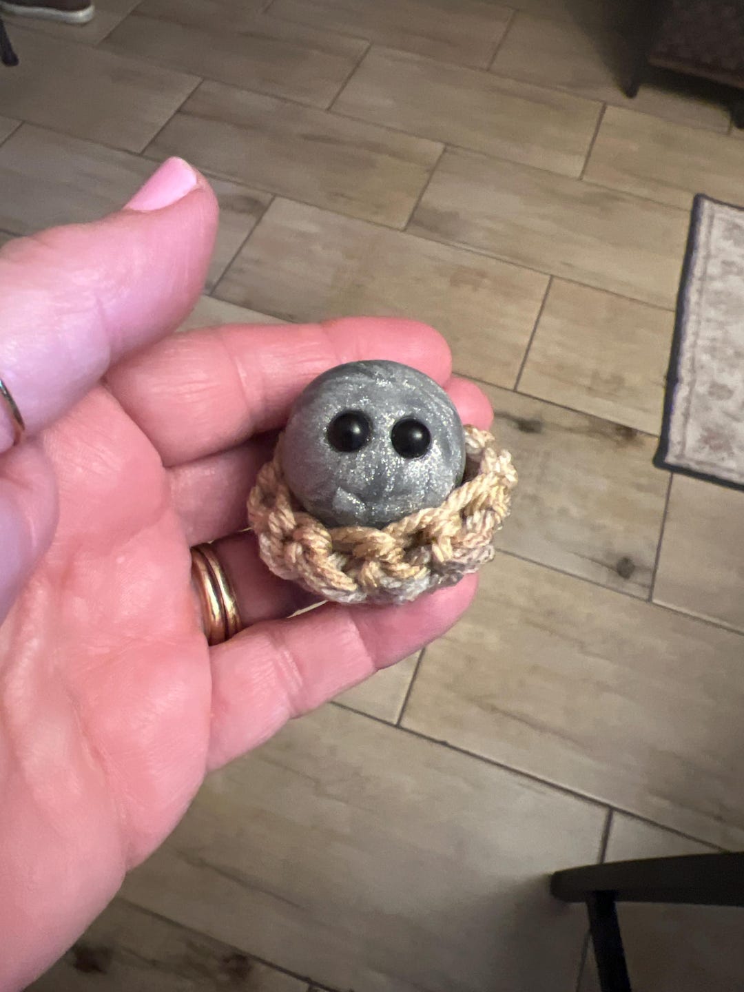Handmade Pet Rock Pal: Retro Polymer Clay Desk Buddy Valentines Day ...