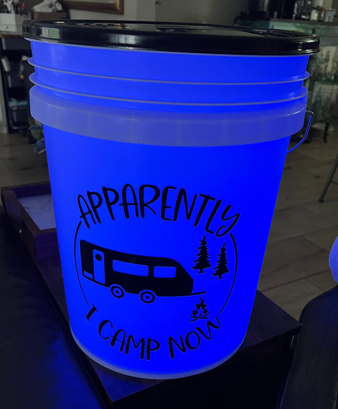 Custom Camping Bucket Light 2 Gallon Night Light Campsite Etsy