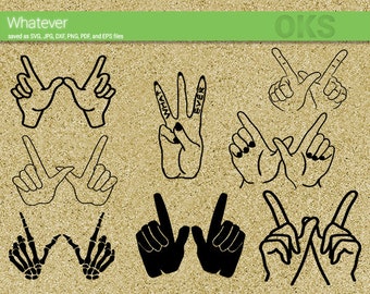 hands animal shadow svg download finger animals shadows etsy