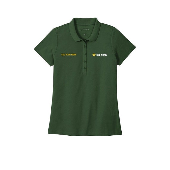 Army green golf shirt clearance