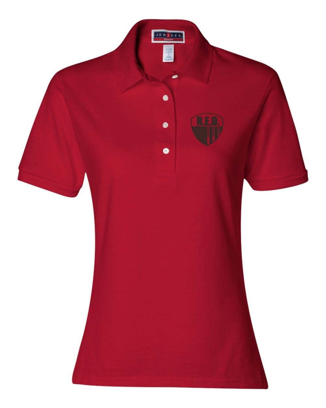 Red Emblem Polo T-Shirt Women main image 0