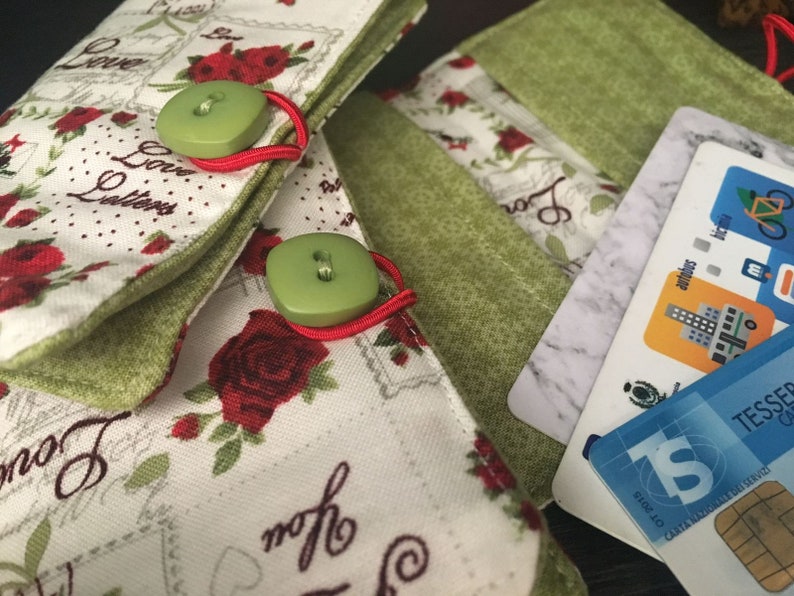 wallet Padded bag in American cotton Business Card holder