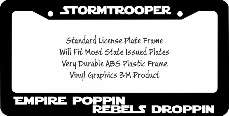 stormtrooper license plate frame