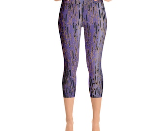 Purple Rain Yoga Capri Leggings