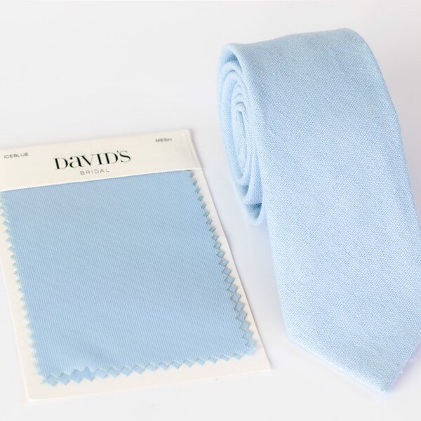 Iceblue Tie, David's Bridal Tie,Skinny Men's Wedding Tie, Men's Ties Iceblue, Groomsmen Gift, Wedding Gift