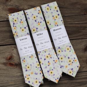 Iris Skinny Tie, Floral Ties, Iris Floral Ties, Iris Flower Bow Tie, Iris Flower Pocket Square, Groomsmen Tie Iris, Iris Dress Tie