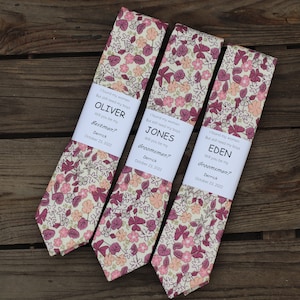 Chianti Floral Skinny Ties, Floral Bow Tie Chianti, David Bridal Dress Floral Tie, Wedding Gift For Groomsmen, Tie For Boy, Father&#39;s Tie