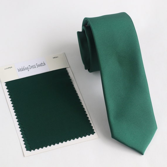high neck green satin dress Azazie Juniper Necktie