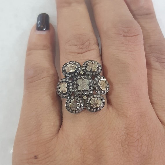 1 60 Ct Diamond Pave 14k Gold Wedding Party Wear Vintage Style Etsy