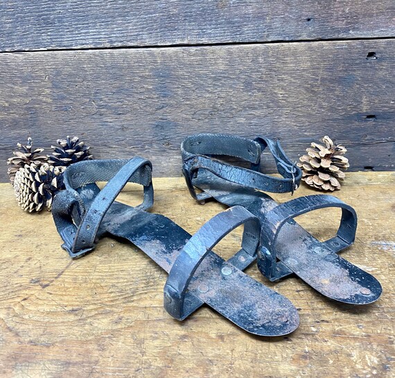 Antique Ice Cleats Ice Pick Shoes Vintage Winter Decor Etsy