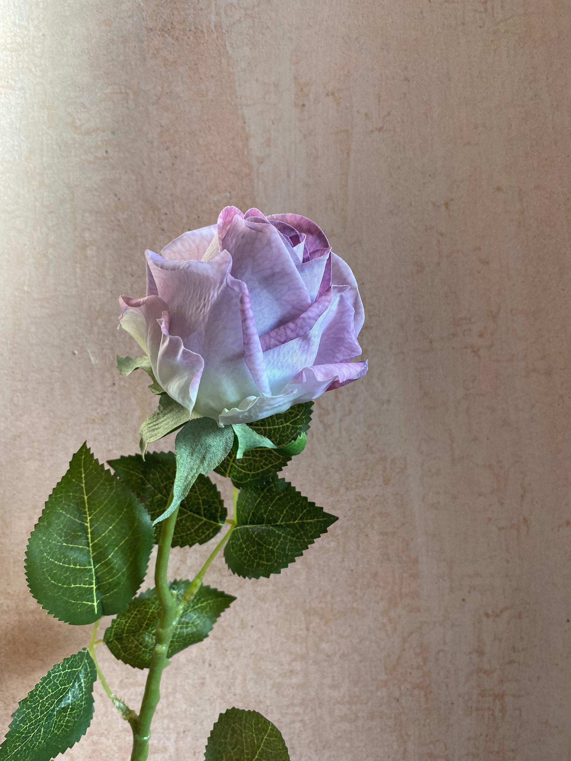 Realistic Real Touch Purple Rose Stem Individual Display or Etsy