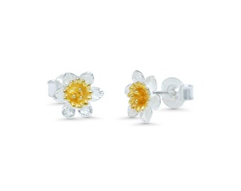 Orecchini Pendenti Argento 925 Narciso Fiore | Orecchini Donna Giunchiglia Con Ganci