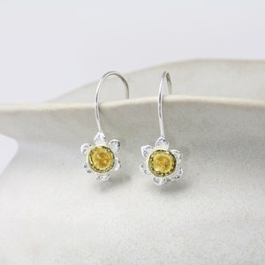 Daffodil Drop Earrings, Handmade Daffodil Earrings, Mixed Metal Earrings, Spring Jewellery, March Birthday, Daffodil Bloom Earrings