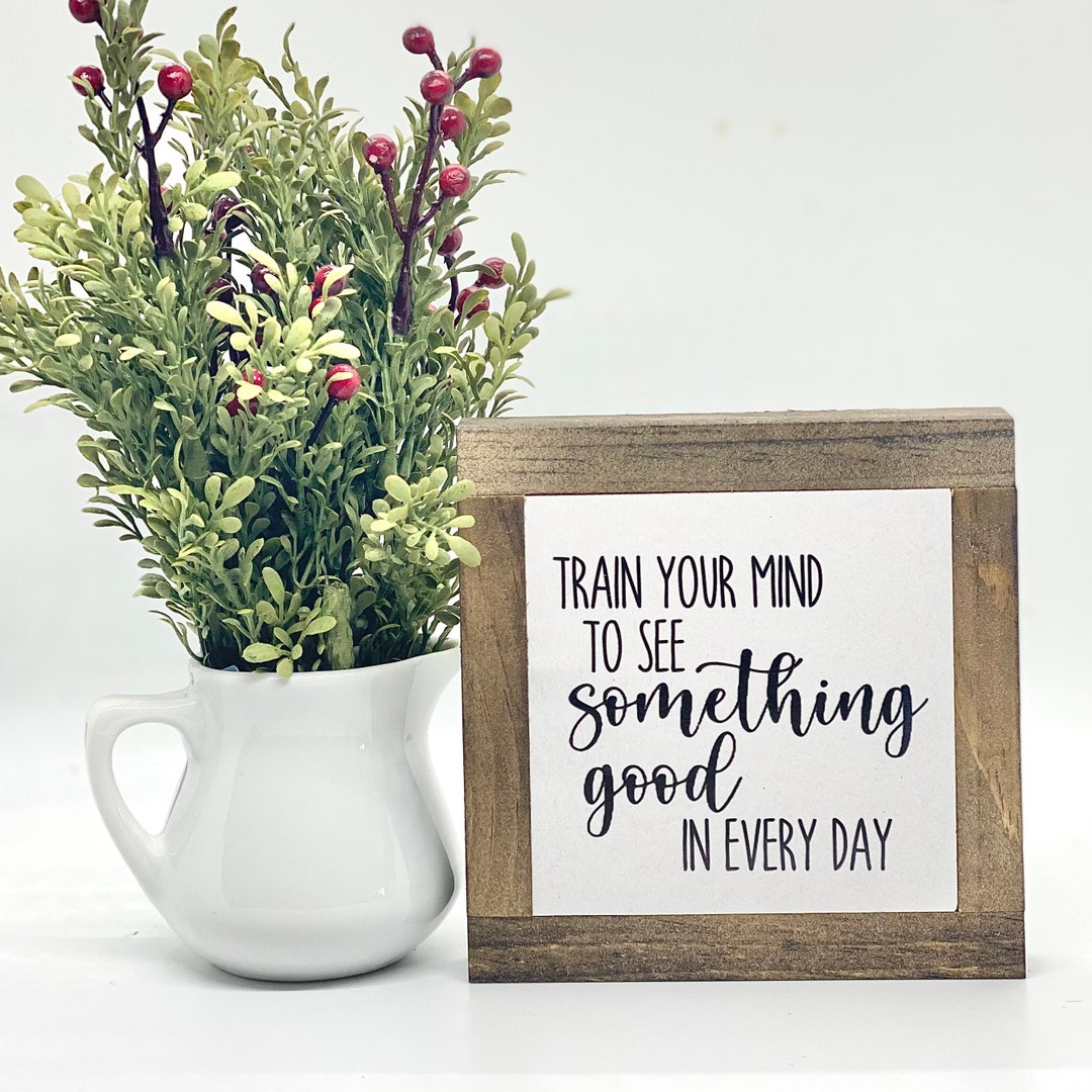 Train Your Mind Sign, Motivational Sign, Mindset Desk Decor, Divorce ...