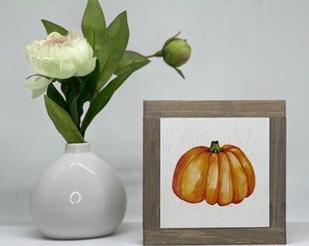 Pumpkin Wood Sign, Autumn Home Decor, Fall Wood Sign, Rustic Fall Decor, Pumpkin Home Decor, Gift For Her, Small Wood Sign, Bog Road Designs