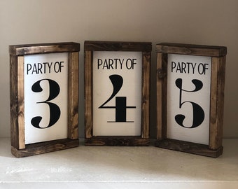 Party Of Wood Sign, Family Gift, Housewarming Present, Gallery Wall Must-Have, Rustic Home Decor, Small Wood Signs, Bog Road Designs