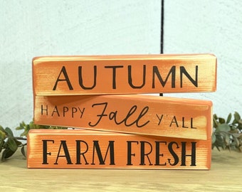 Rustic Autumn Sign, Happy Fall Y’all Sign, Farm Fresh Sign, Seasonal Rustic Decor, Fall Farmhouse Home Decor, Fall Seasonal Signs