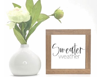 Sweater Weather Sign, Rustic Fall Decor, Autumn Home Decor, Fall Wood Sign, Rustic Fall Decor, Cozy Decor, Small Wood Signs,Bog Road Designs