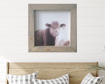 Amish koe houten teken, rustieke Amish koe teken, Amish koe decor, cadeau voor koe minnaar, koe kunst aan de muur, boerderij Amish koe, boerenerf kwekerij teken