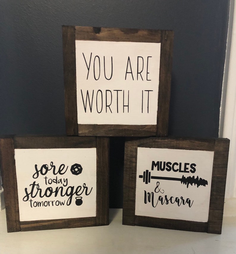 Fitness Signs Exercise Gifts Workout Wood Decor Bog Road Etsy