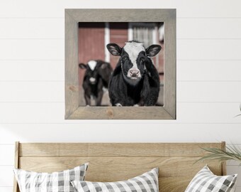 Decor van het huis van de koe, rustieke koe teken, decor van de koe van het land, cadeau voor koe minnaar, kunst aan de muur koe, boerderij koe teken, koe hout teken, boerenerf kwekerij