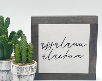 Assalamu Alaikum Sign, Peace Be With You, Islamic Wood Sign, Muslim Greeting, Ramadam Gift, Modern Islamic Decor, Assalamualaikum Peace Sign