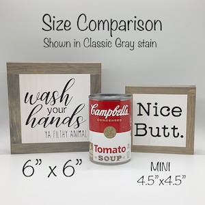 Nice Butt Sign, Funny Restroom Decor, Housewarming Gift, Bathroom Decor, Small Wood Signs, Funny Home Decor, Bog Road Designs image 4