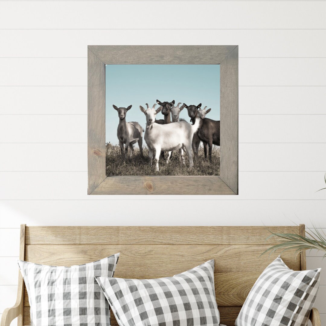 Goat Wood Sign, Goat Herd Wall Art, Neutral Nursery Sign, Barnyard Home