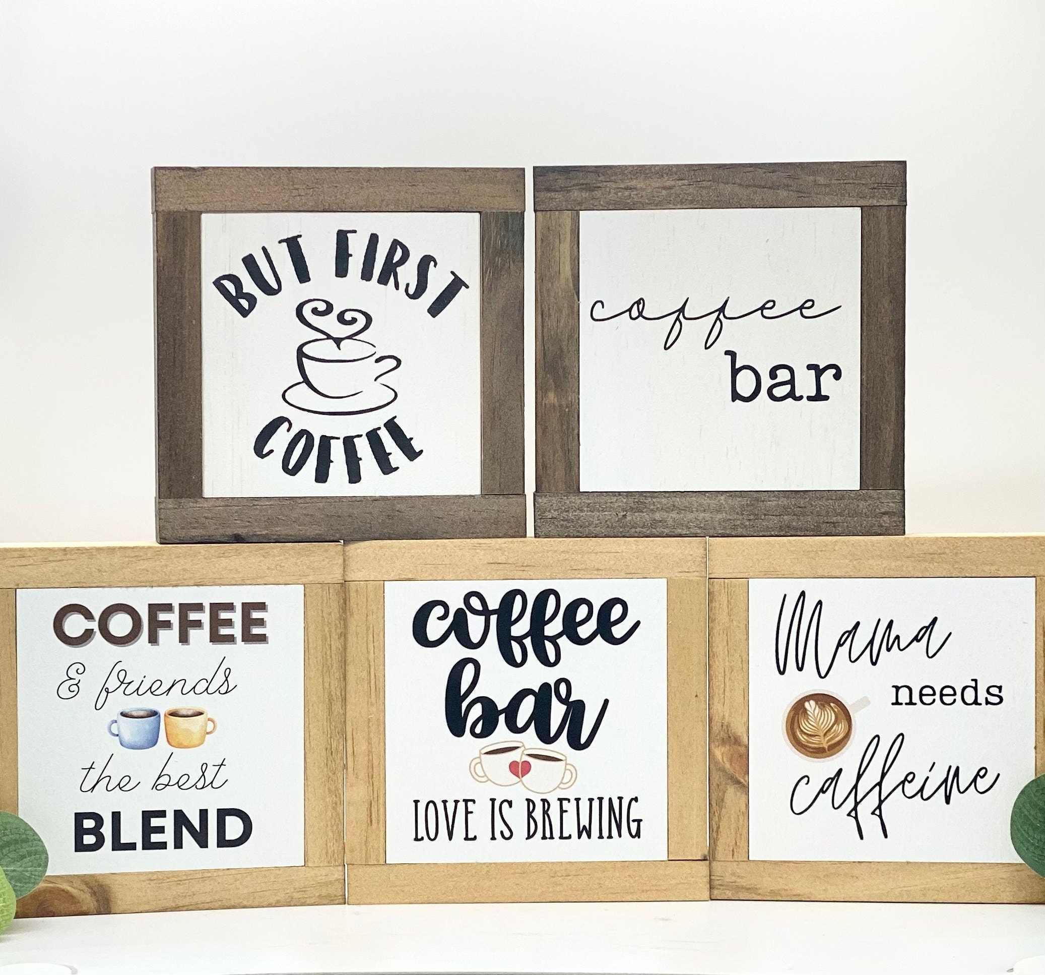 Coffee Sign Collection Coffee Bar Cart Coffee Home Decor Etsy UK