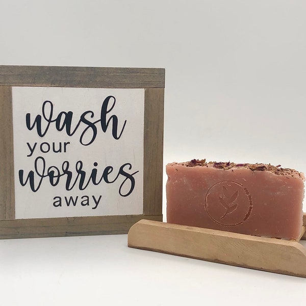 Wash Your Worries Away, Hand Washing Decor, Bathroom Decor, Restroom Sign, Restroom Decor, Bathroom Birthday Gift, Birthday Gift for Mom
