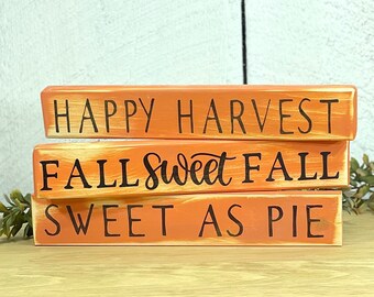 Happy Harvest Sign, Fall Sweet Fall Sign, Sweet As Pie Sign, Seasonal Rustic Decor, Fall Farmhouse Home Decor, Fall Seasonal Signs