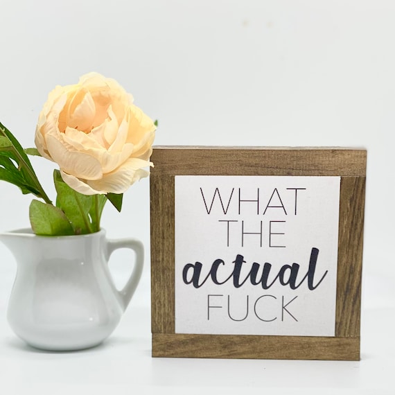 What the Fuck Sign, WTF Wood Sign, Office Desk Decor, Funny Office