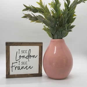 Letrero "Veo Londres", decoración del baño, letrero para el baño, divertido baño para niños, divertido regalo para el baño, arte de pared para el baño de la guardería, regalo de cumpleaños
