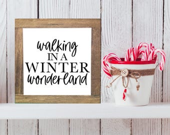 Winter Wonderland Sign, Christmas Tiered Tray, Winter Decor, Farmhouse Christmas, Tiered Tray Decor, Christmas Carol Sign, Bog Road Design