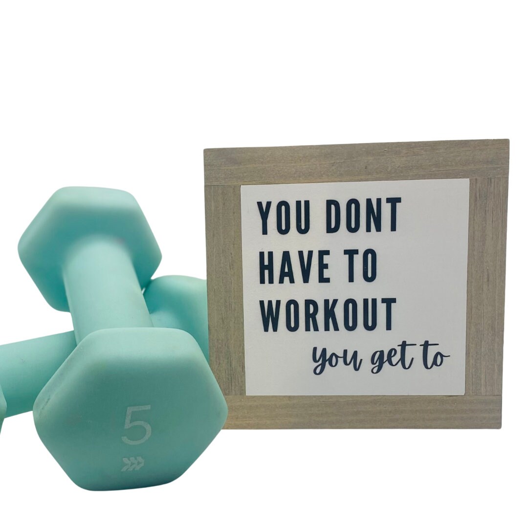 Workout Wooden Sign, Motivational Sign, Mindset Desk Decor ...